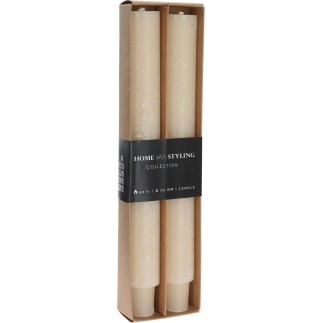 Ljus 2-pack Ivory Beige 3x25 cm