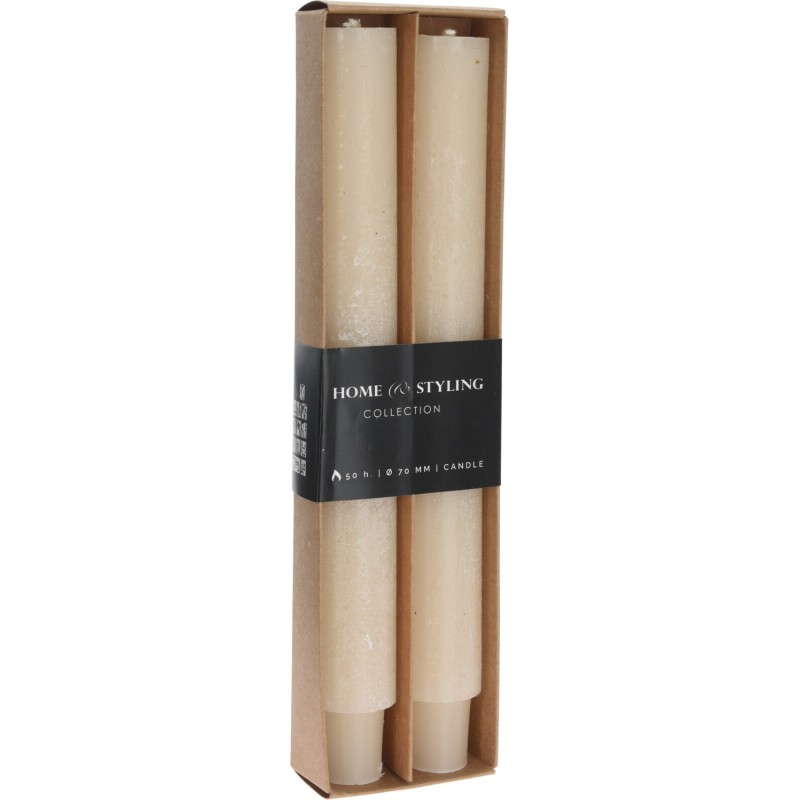 Ljus 2-pack Ivory Beige 3x25 cm Ljus 2-pack Ivory Beige 3x25 cm