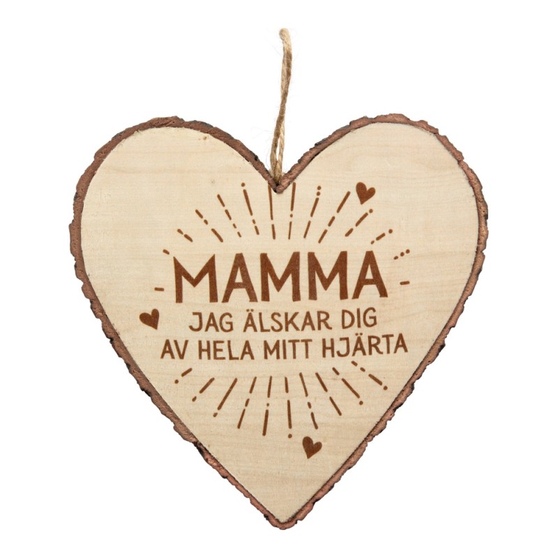 Hjärta Trä Mamma wooden heart Hjärta Trä Mamma wooden heart