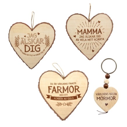 Hjärta Trä Syster wooden heart