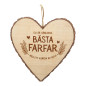 Hjärta Trä Farfar wooden heart Hjärta Trä Farfar wooden heart