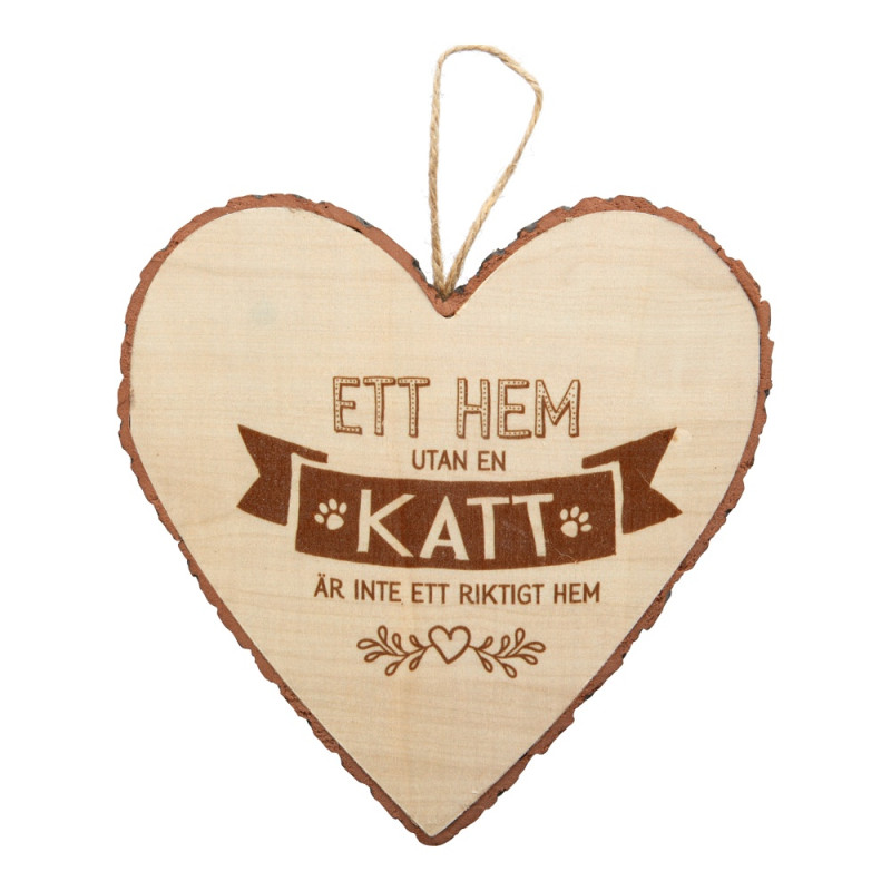 Hjärta Trä Katt wooden heart Hjärta Trä Katt wooden heart