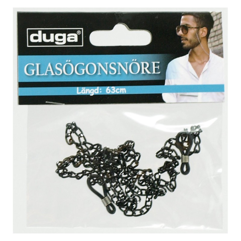 Glasögonsnöre Senilsnöre Glasögon metall 63 cm