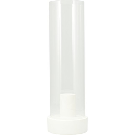 Ljushållare Ljusstake Glas Vit Svart Beige