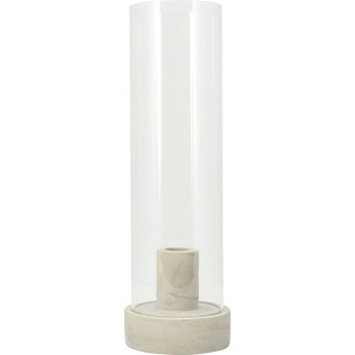 Ljushållare Ljusstake Glas Vit Svart Beige