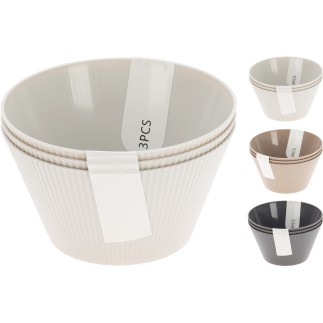 Skål Grå 3-pack Melamin 