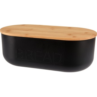 Brödburk Svart Lock Bambu 35 cm