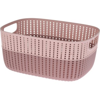 Korg Förvaring Beige Rosa Grå Grön Plast 38x28 cm