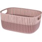 Korg Förvaring Beige Rosa Grå Grön Plast 38x28 cm Korg Förvaring Beige Rosa Grå Grön Plast 38x28 cm