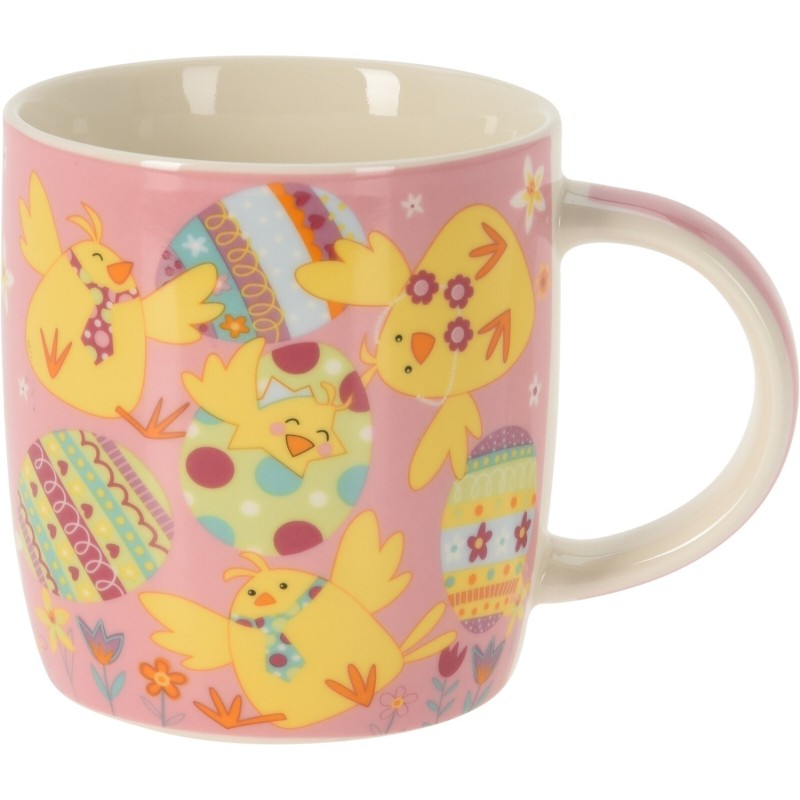Mugg Påsk Rosa Kycklingar Mugg Påsk Rosa Kycklingar