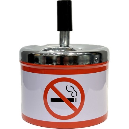 Askfat Rökning Förbjuden Snurr Metall