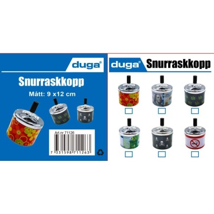 Askfat Blomma Snurr Metall