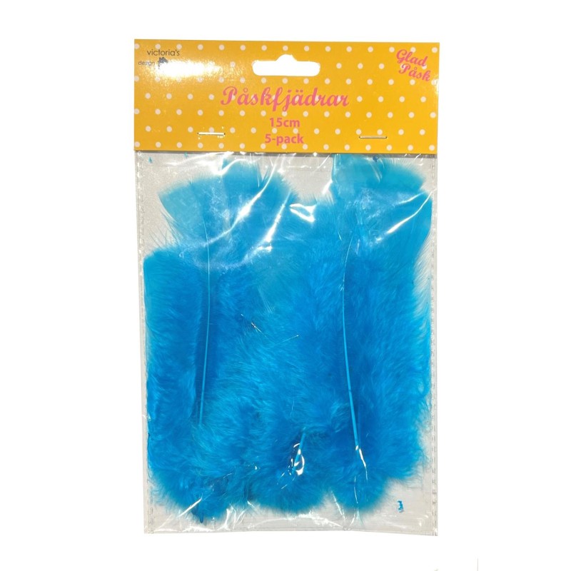 Påskfjädrar Blå 5-pack Påskfjädrar Blå 5-pack