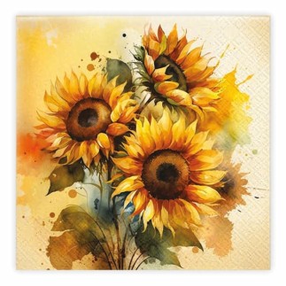 Servetter Solros Beige 33x33 cm 20-pack