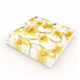 Kaffeservetter Påsklilja 25x25cm 20-pack