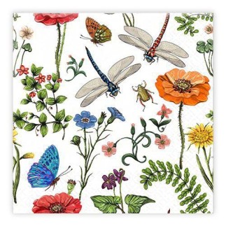 Servetter Trollslända 33x33cm 20-pack