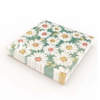 Servetter Grön prästkrage 33x33cm 20-pack