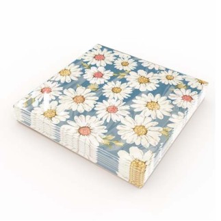 Servetter Blå prästkrage 33x33cm 20-pack