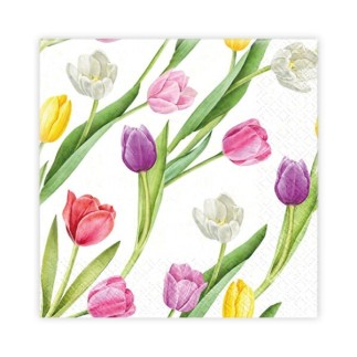 Kaffeservetter Tulpaner 25x25 cm 20-pack