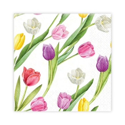 Kaffeservetter Tulpaner 25x25 cm 20-pack