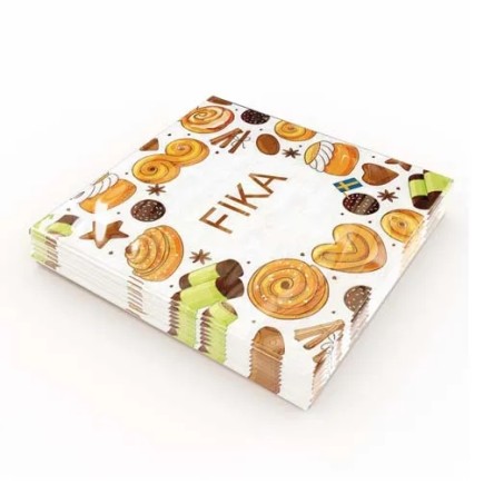 Kaffeservetter Fika 25x25cm