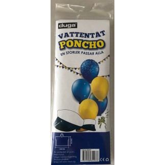 Poncho Student Transparent 130x100 cm