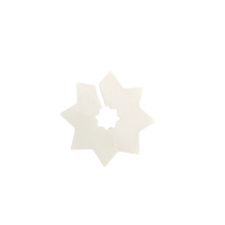 Glasmarkör Stjärna Papp Vit 12-pack