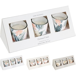 Doftljus 3-pack Frangipani Glas