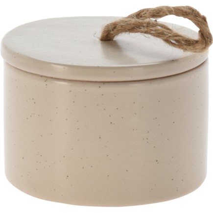 Ljus Beige Keramikburk med lock 