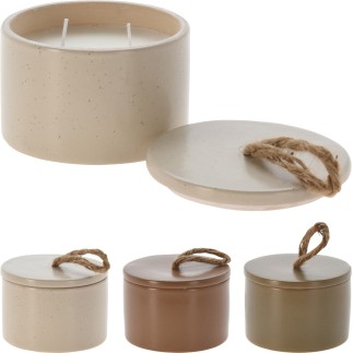Ljus Beige Keramikburk med lock 