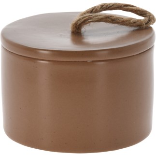 Ljus Beige Keramikburk med lock 