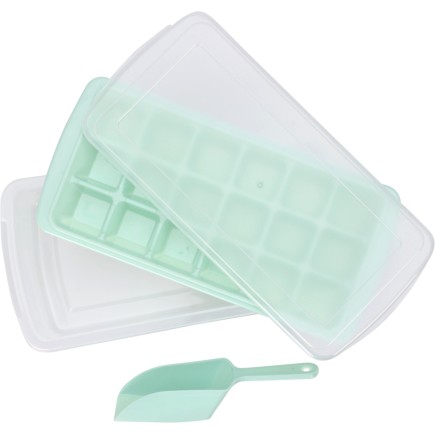 Iskub Förvaring Grön Rosa Grå Greige