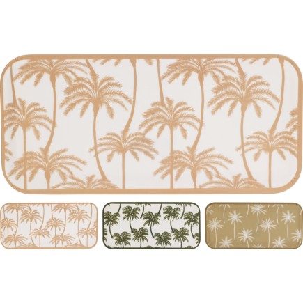 Bricka Palmer Beige/Vit Melamin liten