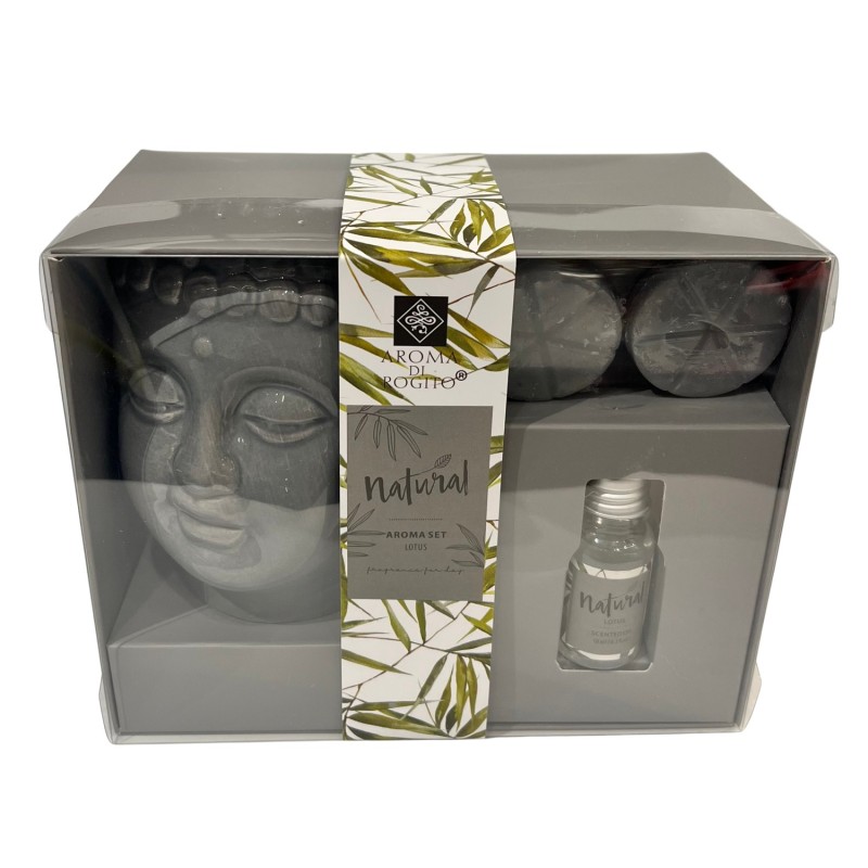 Aromaset Buddha Aromalampa Vax Doftolja Lotus Presentset