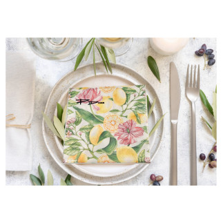 Servetter Citroner 33x33 cm 20-pack