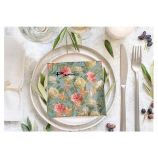 Servetter Blommor 33x33 cm 20-pack
