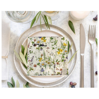 Servetter Ängsblommor 33x33cm 20-pack