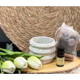 Aromaset Moss Amber Stenar Potpurri Doftolja Presentset