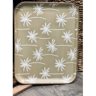 Bricka Palmer Beige/Vit Melamin