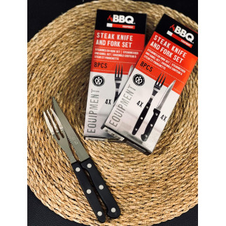 Kött & Grillbestick Svart 8 delar