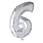 Ballong Siffra 6 Silver 86 cm Ballong Siffra 6 Silver 86 cm