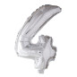 Ballong Siffra 4 Silver 86 cm Ballong Siffra 4 Silver 86 cm