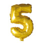 Ballong Siffra 5 Guld 86 cm