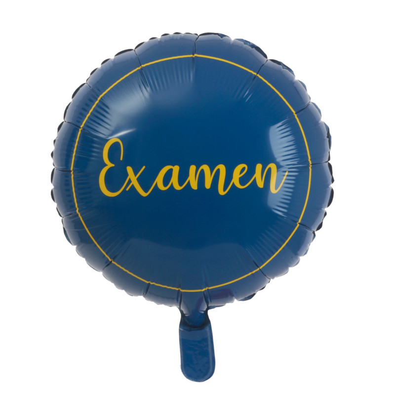 Ballong Examen Blå Rund Folie 46 cm