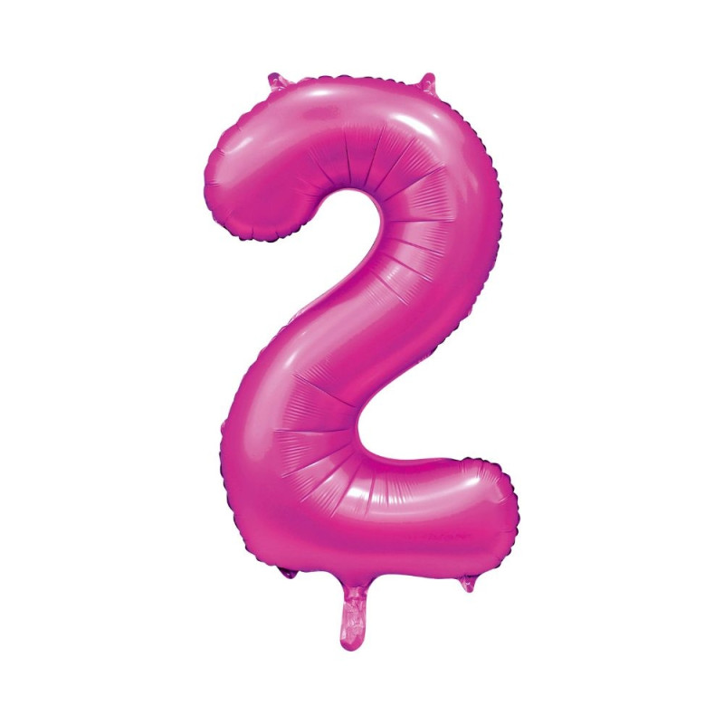Ballong Siffra 2 Rosa 86 cm