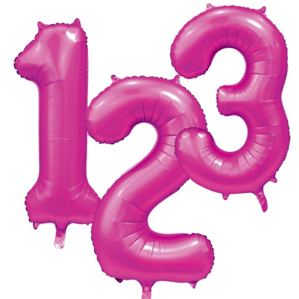 Ballong Siffra 2 Rosa 86 cm