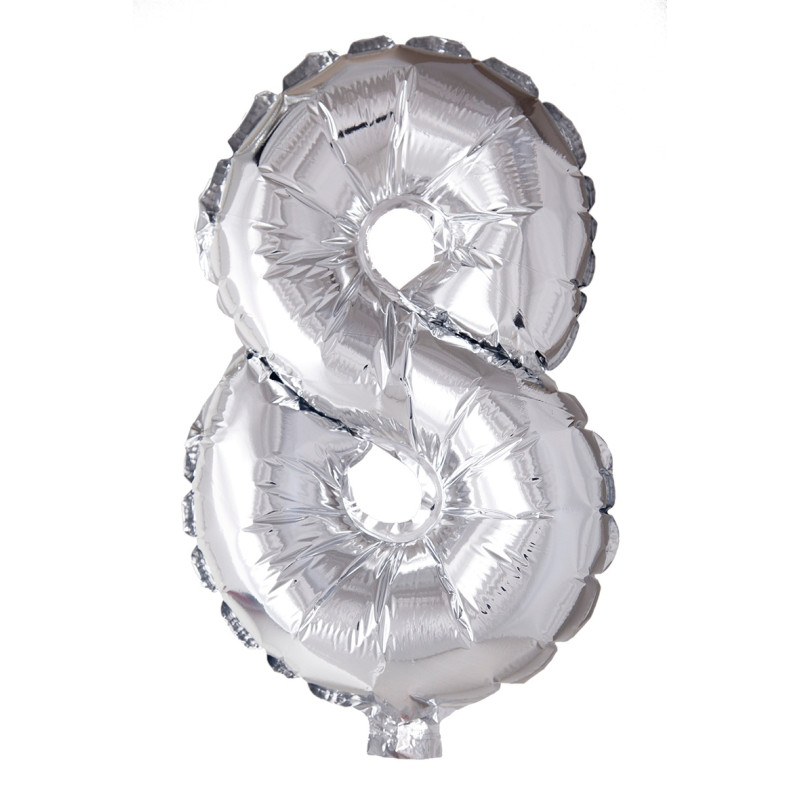 Ballong Siffra 8 Silver 86 cm Ballong Siffra 8 Silver 86 cm