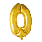 Ballong Siffra 0 Guld 86 cm