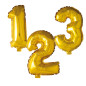 Ballong Siffra 0 Guld 86 cm