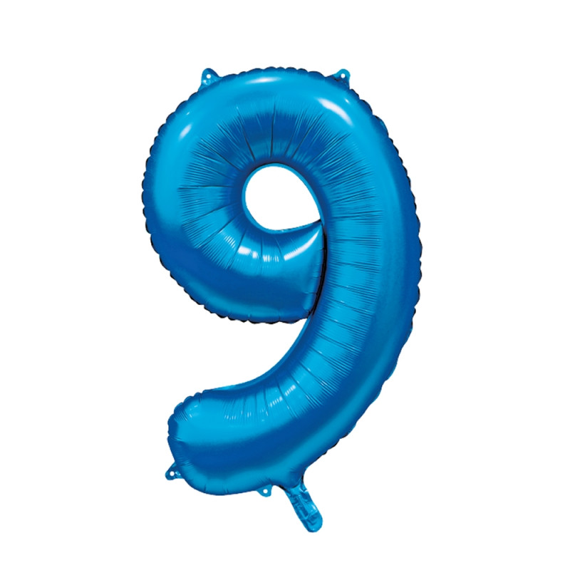 Ballong Siffra 9 Blå 86 cm Ballong Siffra 9 Blå 86 cm